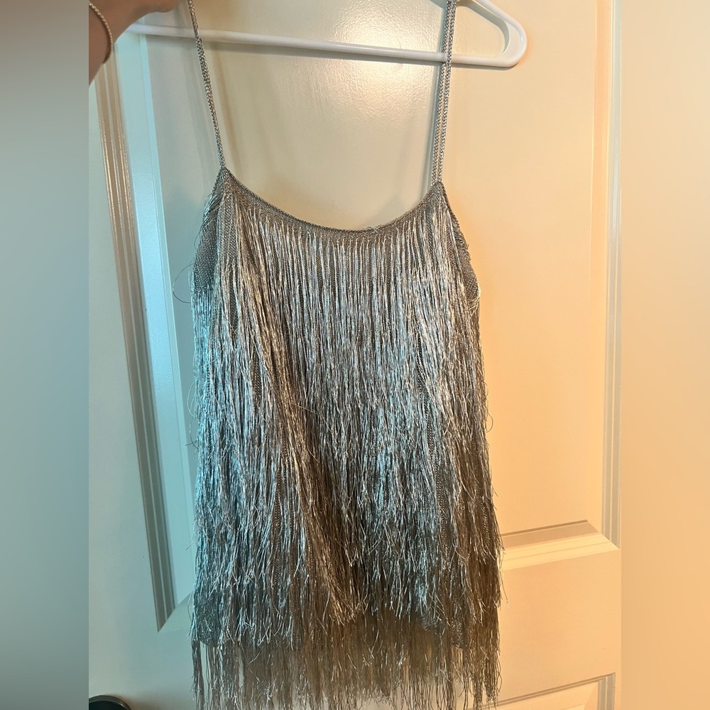 Rachel Zoe Metallic Top
